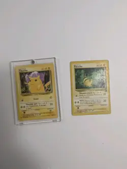 Lot of 2 Vintage Pikachu Pokemon Cards – Jungle Set #58/102 & Neo Genesis #27 – - Image 1