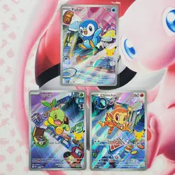 Piplup 042 + Chimchar 041 + Turtwig 040 - First Partner Pokemon Cards - #L529 - Image 1