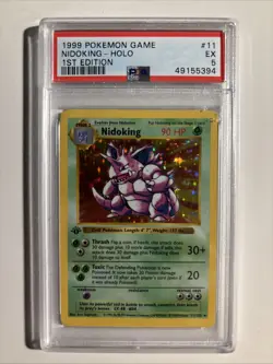 1999 Pokemon Game Nidoking Holo 1st Edition Card #11 PSA 5 EX - Image 1