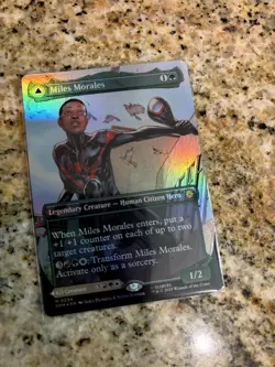 Miles Morales foil (0234) (Borderless) 234 M Marvel's Spider-Man NM - Image 1