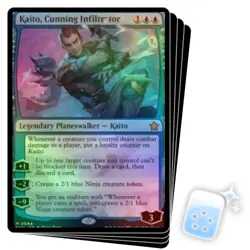 FOIL KAITO, CUNNING INFILTRATOR X4 Foundations FDN Planeswalker Magic MTG CARD - Image 1