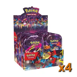 Pokemon TCG: Mega Evolution - Sealed Case Of 4 Displays - Total 40 x Mini Tins - Image 1