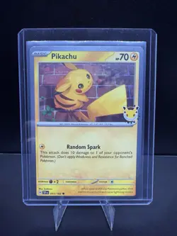 Pikachu Pokemon Day 2026 051/162 30th Anniversary Stamped Promo Holo Pokemon TCG - Image 1
