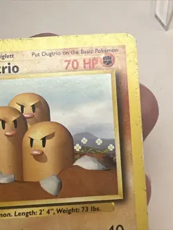 HP Dugtrio 19/102 Regular/Non-Holo Base Set AUTHENTIC Pokemon Card - Image 5