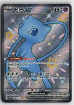 Mew ex 216/091 Shiny Ultra Rare Paldean Fates Pokemon NM - Image 1