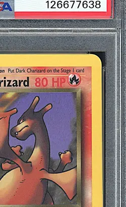 DARK CHARIZARD 2000 Pokemon Team Rocket 1st Edition Non Holo #21 - PSA 6 -638 - Image 4