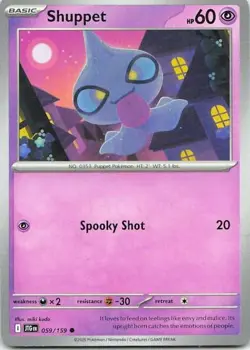 Shuppet 059/159 Scarlet & Violet: Journey Together Common NM Pokemon TCG - Image 1