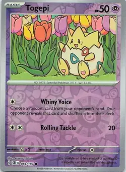 Togepi 083/197 Pokemon Obsidian Flames Common NM Pokemon TCG - Image 1