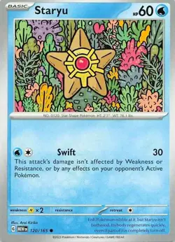 Staryu 120/165 151 Common NM Pokemon TCG - Image 1
