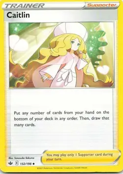 Caitlin 132/198 Chilling Reign Uncommon NM Pokemon TCG - Image 1