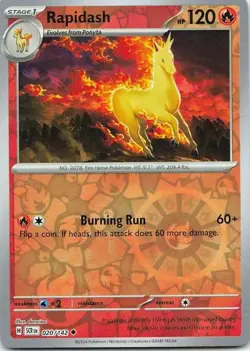 Rapidash 020/142 Stellar Crown Uncommon NM Pokemon TCG - Image 1