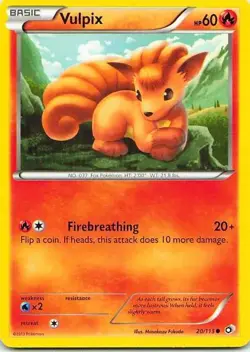 Vulpix 20/113 Legendary Treasures Common NM Pokemon TCG - Image 1