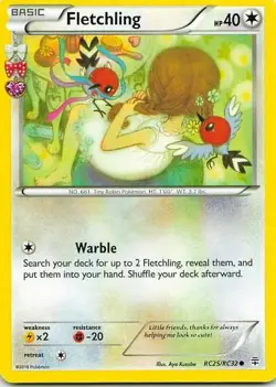 Fletchling RC25/RC32 Generations Common NM Pokemon TCG - Image 1