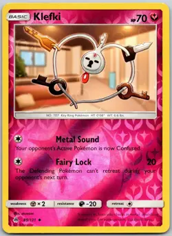Klefki 89/131 Reverse Holo Uncommon Forbidden Light NM - Image 1