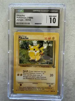 1999 Pokemon Jungle Pikachu 60/64 CGC 10 Gem Mint - Image 1