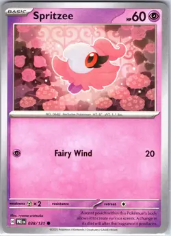 Spritzee 038/131 Common SV: Prismatic Evolutions Pokemon NM - Image 1