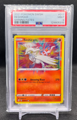 2021 Pokemon Sword & Shield Shining Fates Reshiram 017 PSA 9 - Image 1