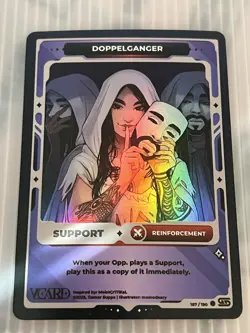 VCARD TCG - Doppelganger Holo Foil 187/190, 1st Edition, GAMERSUPPS Card Game - Image 1
