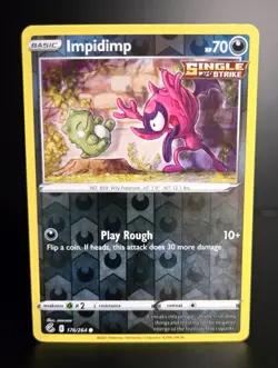Pokemon TCG - Impidimp - 176/264 - Reverse Holo - Fusion Strike (2021) - NM - Image 1
