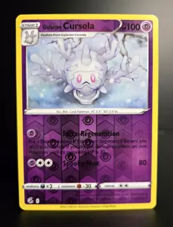 Pokemon TCG - Galarian Cursola 118/264 - Reverse Holo - Fusion Strike 2021 - NM+ - Image 1