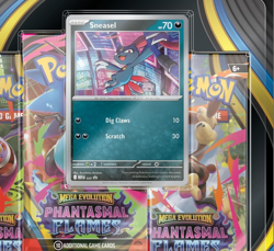Pokemon TCG Mega Evolution Phantasmal Flames Triple Blister Sneasel - Image 4