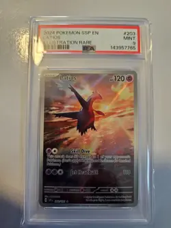 Latios 203/191 Illustration Rare PSA 9 - 2024 Pokemon Surging Sparks SIR - Image 1
