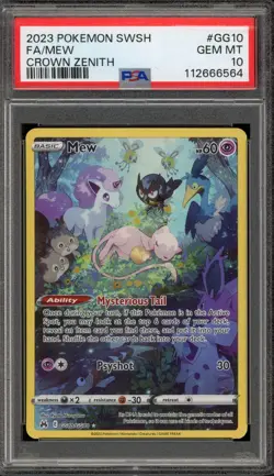 Pokemon Mew Crown Zenith Galarian Gallery Full Art #GG10 PSA 10 Gem Mint - Image 1