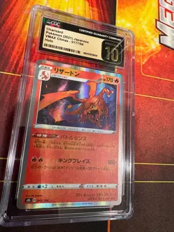 CGC 10 Pristine Charizard 017/184 Holo Rare Japanese VMAX Climax Pokemon Card - Image 1