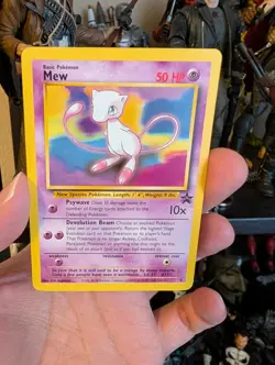 1996 Vintage Pokemon Card - Mew #8 WoTC Black Star Promo - Image 1