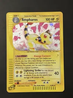 Pokemon Card-Ampharos-2/165-Expedition- Holo-ENG-Very Good - Image 1