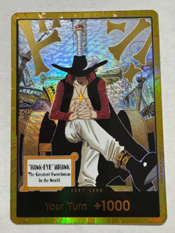 One Piece - Don Card - (Dracule Mihawk) - (Gold) The Azure Sea's Seven Foil - Image 1