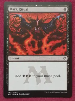 Magic The Gathering MASTERS 25 DARK RITUAL black card MTG - Image 1