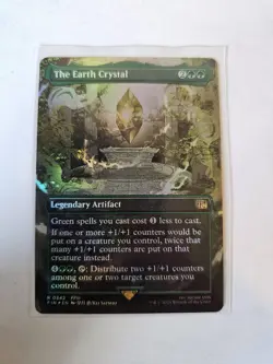 Magic The Gathering The Earth Crystal (Borderless) Final Fantasy Foil Beautiful - Image 1