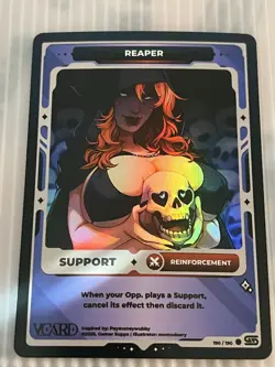 VCARD TCG - Reaper Holo Foil 190/190, 1st Edition, GAMERSUPPS Card Game - Image 1