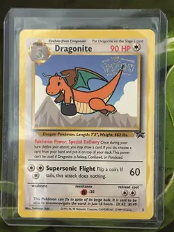 DRAGONITE Black Star Promo 5 1999 WB Pokemon The First Movie WOTC Vintage - Image 1