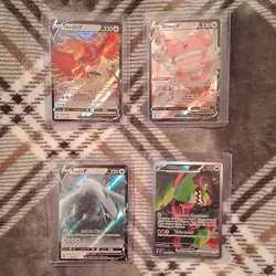 Pokemon TCG Lugia V Ho-Oh V Blissey V Okidogi EX Full Art Holo Lot 4 Cards - Image 1