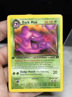 Dark Muk 41/82 Team Rocket 1st Edition Pokemon Card WOTC !! - Image 1