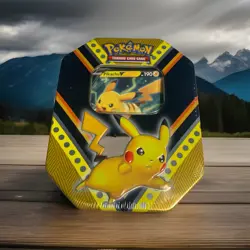 2020 Pokemon TCG V Powers Tin: Pikachu V New Factory Sealed Contains Four Packs - Image 1