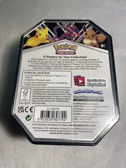 2020 Pokemon TCG V Powers Tin: Pikachu V New Factory Sealed Contains Four Packs - Image 2