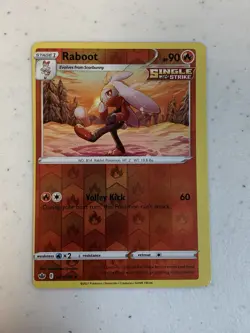 Raboot 027/198 Swsh06: Sword & Shield - Chilling Reign Miscut Error Pokemon - Image 1