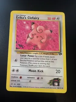 Erika’s Clefairy 40/132 Gym Challenge Unlimited 2000 Pokemon Card Uncommon NM - Image 1