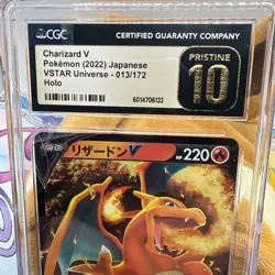 🔥🔥🔥 CGC 10 Pristine 2022 Charizard V 013/172 VSTAR Japanese Pokemon Card - Image 2
