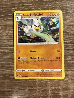 Pokemon Card - Galarian Sirfetch'd Cracked Ice Darkness Ablaze 098/189 Holo - Image 1