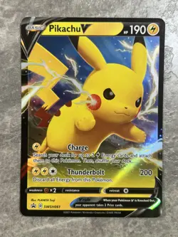 Pikachu V SWSH061 Pokemon TCG Rare Promo Cards Holo Card (Near Mint) NM - Image 1