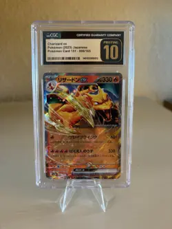 CGC PRISTINE 10 Charizard EX 006/165 Japanese 151 Double Rare Pokemon Card - Image 2