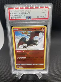 POKEMON PSA 9 2023 Crown Zenith Radiant Charizard 020/159 Holo - Image 1