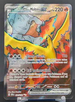 Pokemon Team Rocket's Moltres ex #208/182 Eng Destined Rivals Ultra Rare - Image 1
