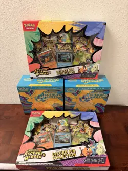 Pokemon Ascended Heroes Bundle 2 ETB’s, 2 Deluxe Pin Collection Sealed Fast Ship - Image 1