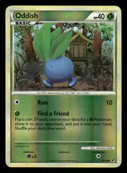 Pokemon Oddish Common Undaunted 60/90 HP Reverse Holo - Image 1