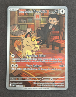 Pokemon TCG Team Rocket’s Meowth 203/182 Illustration Rare Destined Rivals NM-MT - Image 1